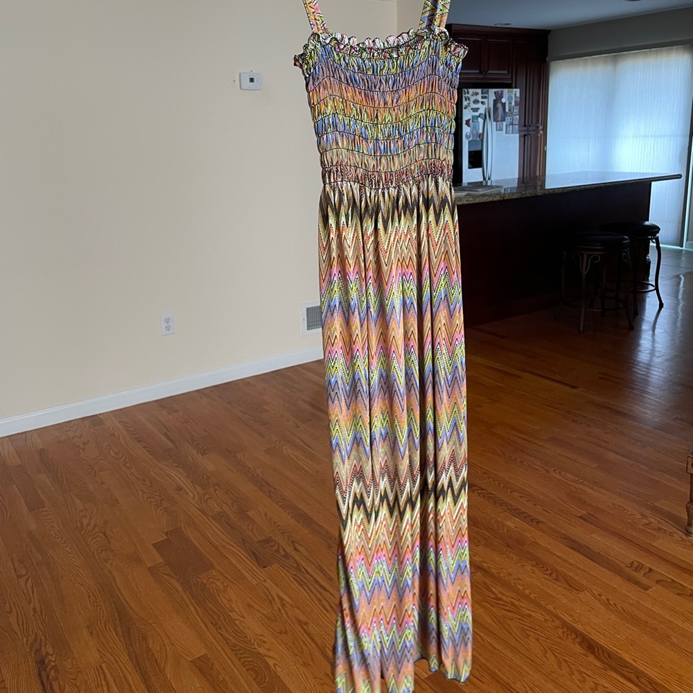 Multi-Colored Dress, Brand: Unknown, Size: Small/Medium (stretchy material)